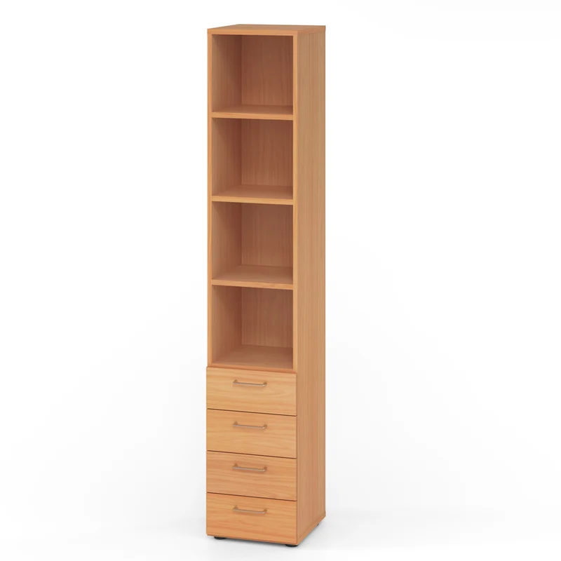 Hammerbacher Schubkasten-Schrank Serie 9, Kombischrank 6 OH, 4 Schübe, 4 Fach 40 x 215,6 x 42cm(B/H/T)