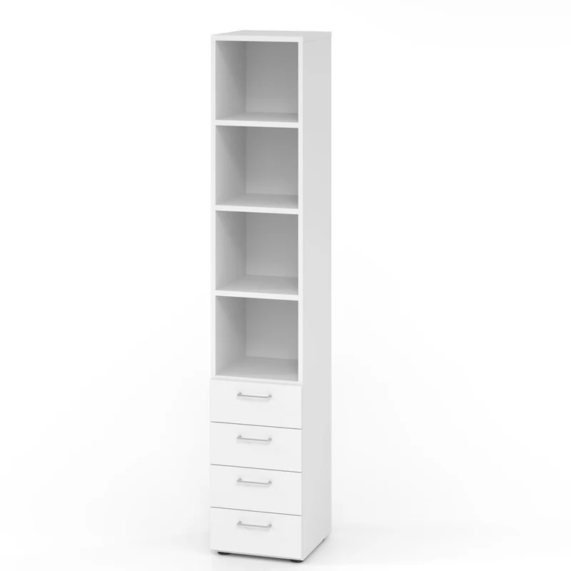 Hammerbacher Schubkasten-Schrank Serie 9, Kombischrank 6 OH, 4 Schübe, 4 Fach 40 x 215,6 x 42cm(B/H/T)