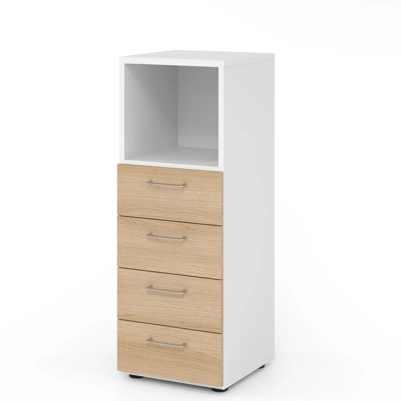 Hammerbacher Schubkasten-Schrank Serie 9, 3 OH, 4 Schübe, 1 Fach 44 x 110 x 42cm(B/H/T)