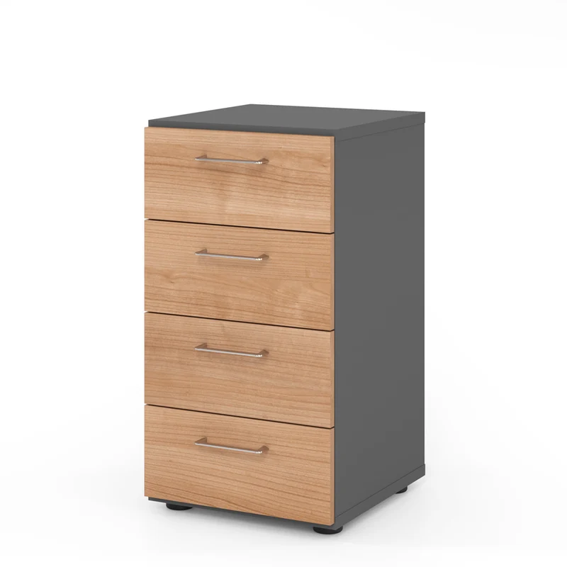 Hammerbacher Kommode Serie 9, Schaubladenschrank 2 OH, 4 Schübe, 40 x 74,8 x 42cm(B/H/T)