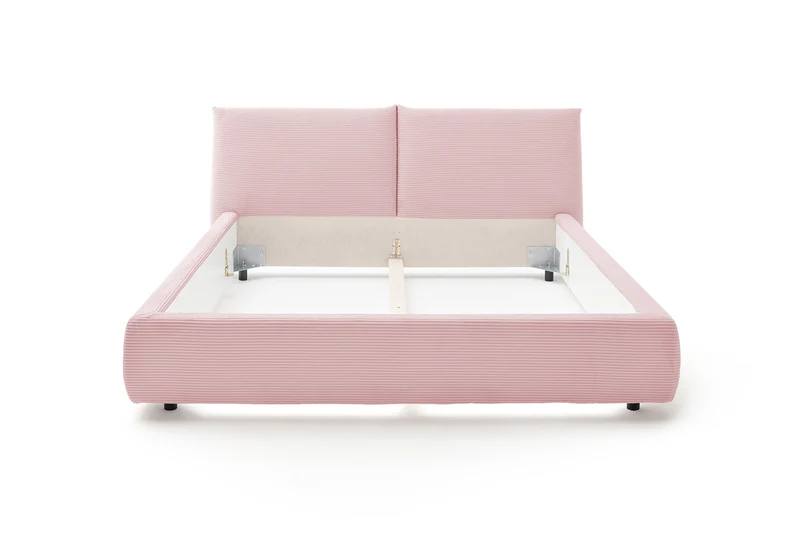 KAWOLA Bett HENRY Polsterbett Cord rosa