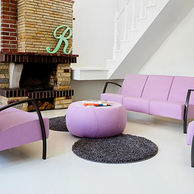 SMV Strew Hocker | Lounge Pouf | Sitzhocker Brandschutzzertifiziert | schwer entflammbar nach DIN 66084 p-a | B1