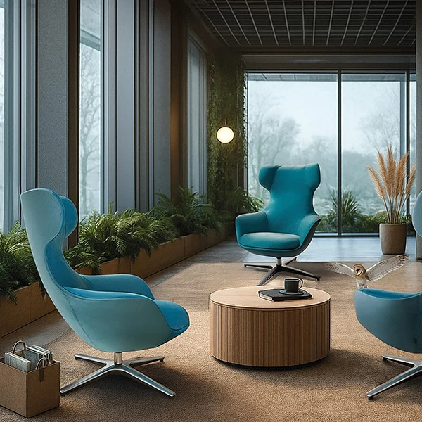 SMV Rook Loungesessel | Sessel Brandschutzzertifiziert | schwer entflammbar nach DIN 66084 p-a / B1