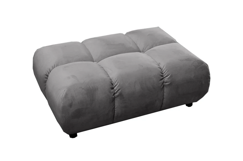 KAWOLA Polsterhocker VIVIEN Hockerbank Velvet stone