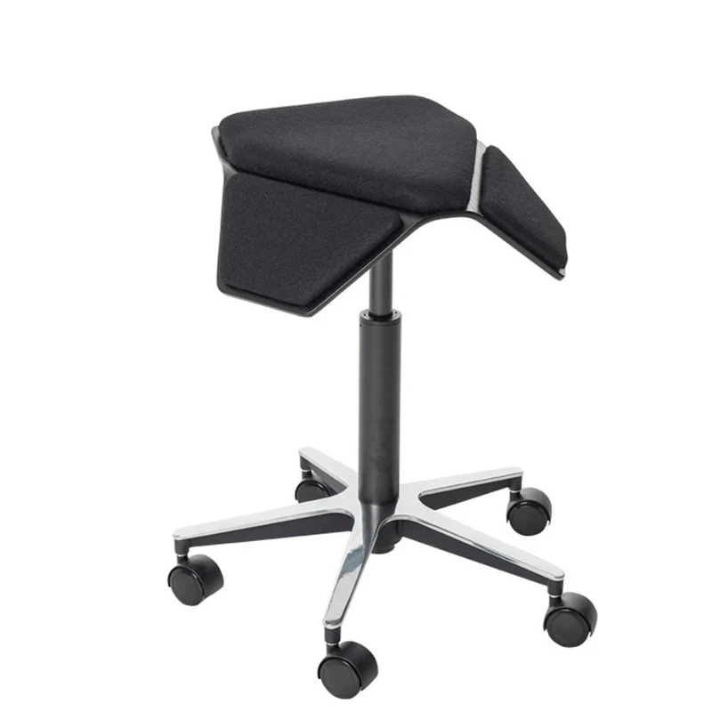 myKolme ILOA+ Black | Hocker Rollhocker | Sattelhocker | Gestell Schwarz