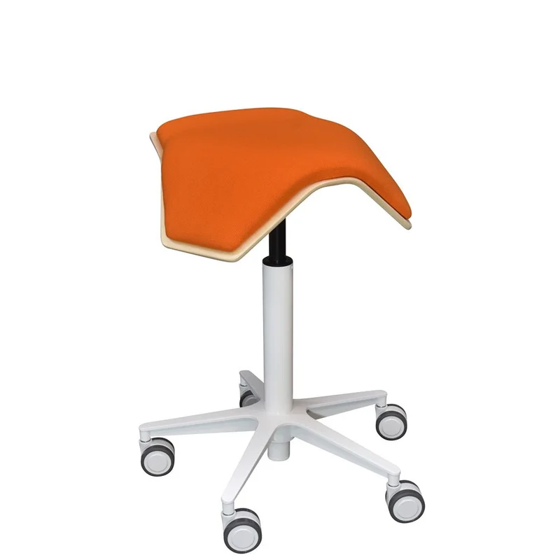myKolme ILOA One Snow | Hocker Rollhocker | Sattelhocker | Gestell Weiß