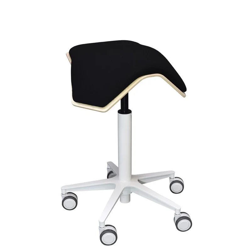 myKolme ILOA One Snow | Hocker Rollhocker | Sattelhocker | Gestell Weiß