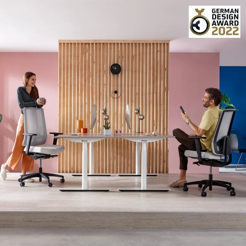 Ergonomischer Bürostuhl Dauphin INDEED MESH ID 7056_SLP | Netzrücken | Schwarz