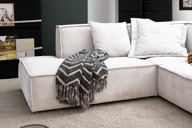 KAWOLA Sofa SAMU Ecksofa Stoff beige