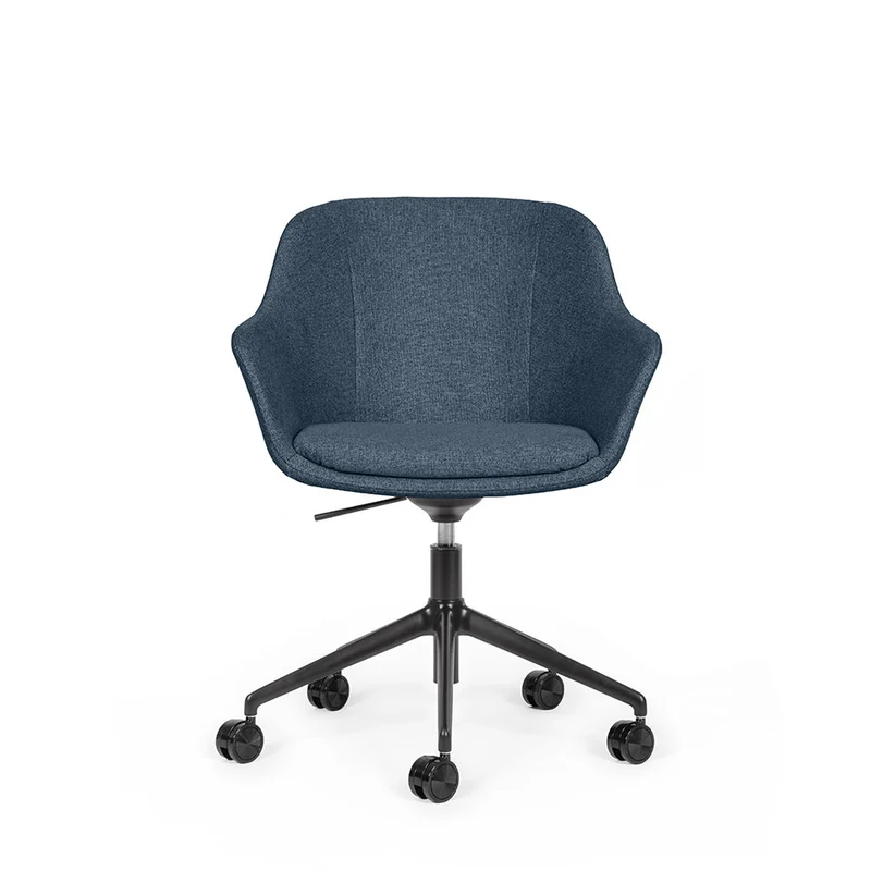 lento Smart Cosy D high | Gestell schwarz | Konferenzstuhl | Besucherstuhl | Wippfunktion & Rollen