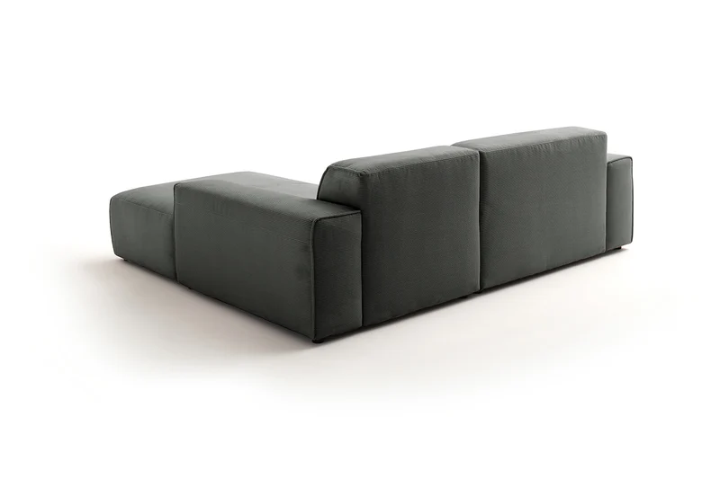 KAWOLA Sofa RANI Ecksofa Feincord anthrazit