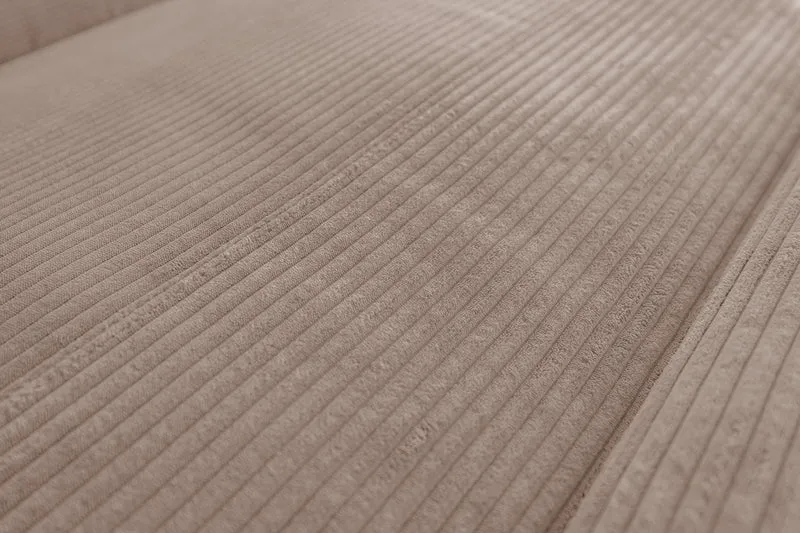 KAWOLA Sofa LAISKA Ecksofa Relaxfunktion teilmotorisch Cord taupe