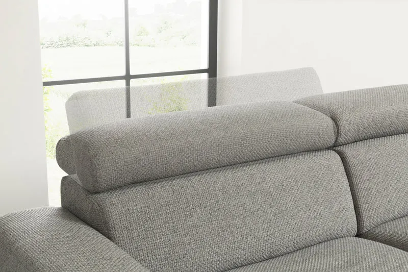 KAWOLA Sofa RISO Wohnlandschaft U-Form Stoff grau