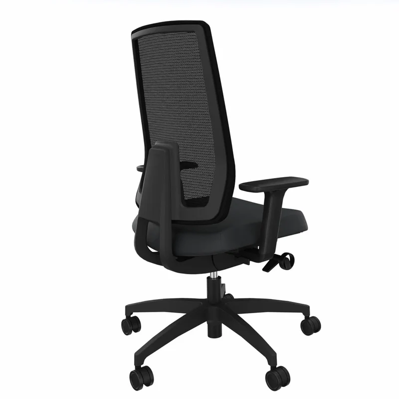 Ergonomischer Bürostuhl Dauphin INDEED MESH ID 7056_SLP mit Lordosenstütze | Netzrücken | Schwarz