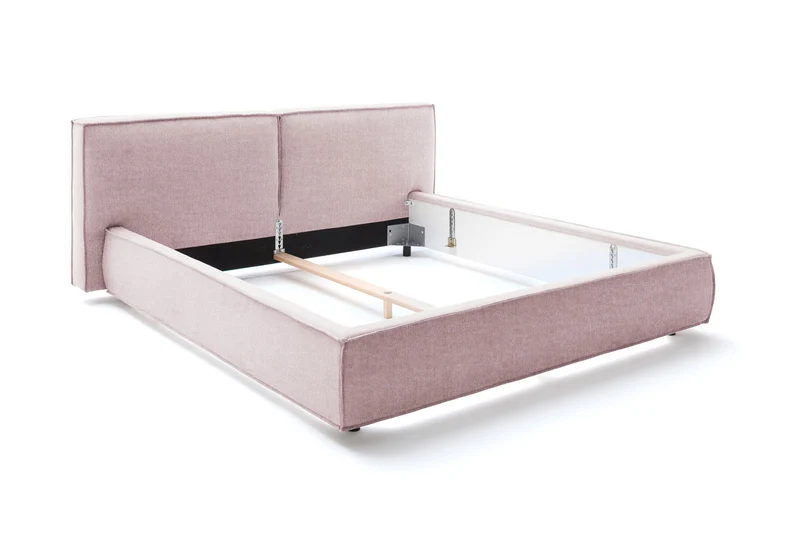 KAWOLA Bett CARLO Polsterbett Stoff rosa