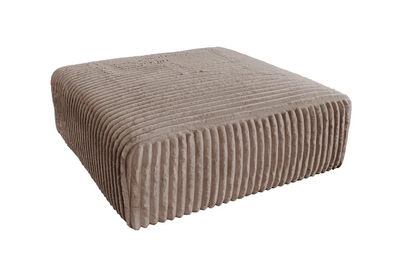 KAWOLA Hocker WIOLO SOFT Sitzelement für Modulsofa Weicher Breitcord taupe