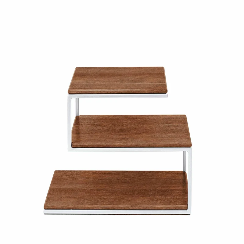 CUBE Schichttisch, Buchenholz, Farbe Nussbaum