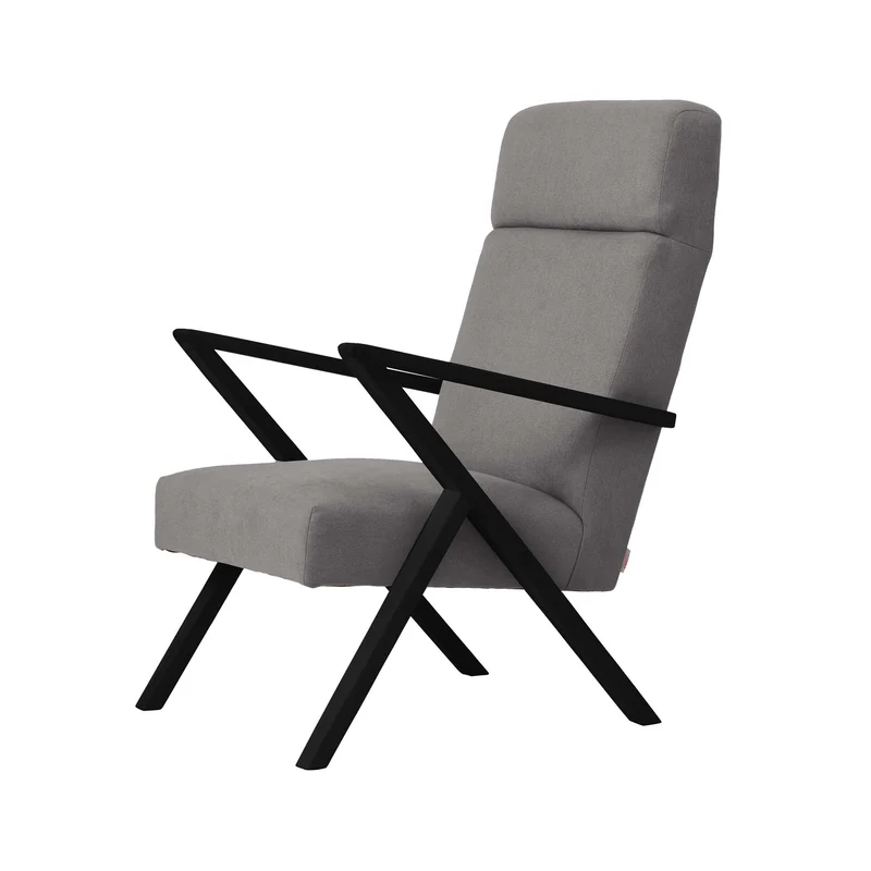 RETROSTAR Lounge Chair, Gestell aus Buchenholz, schwarz lackiert