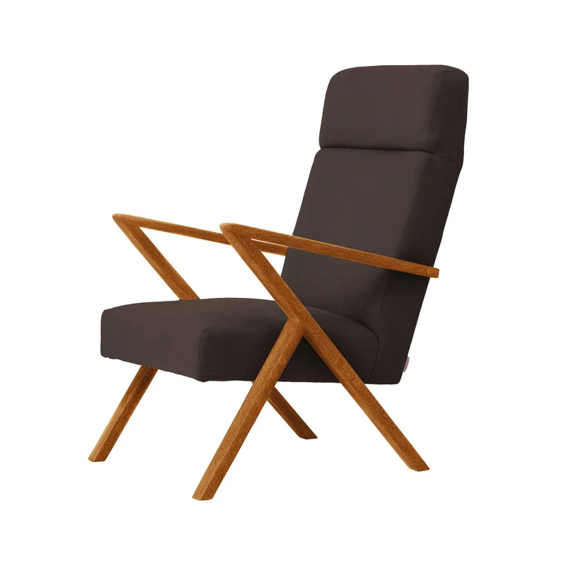 RETROSTAR Lounge Chair, Gestell aus Buchenholz, Farbe Eiche