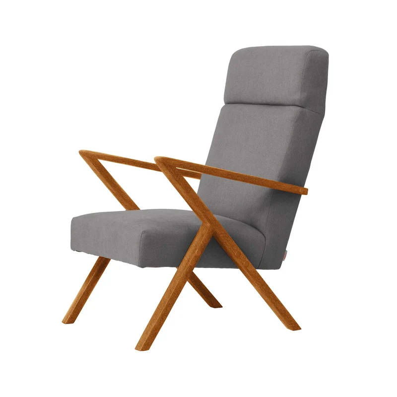 RETROSTAR Lounge Chair, Gestell aus Buchenholz, Farbe Eiche