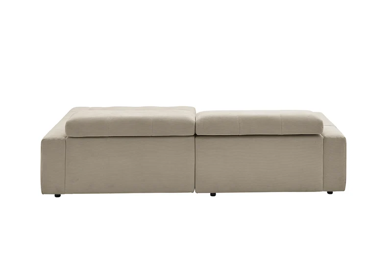 KAWOLA Sofa RENO Ecksofa Feincord beige