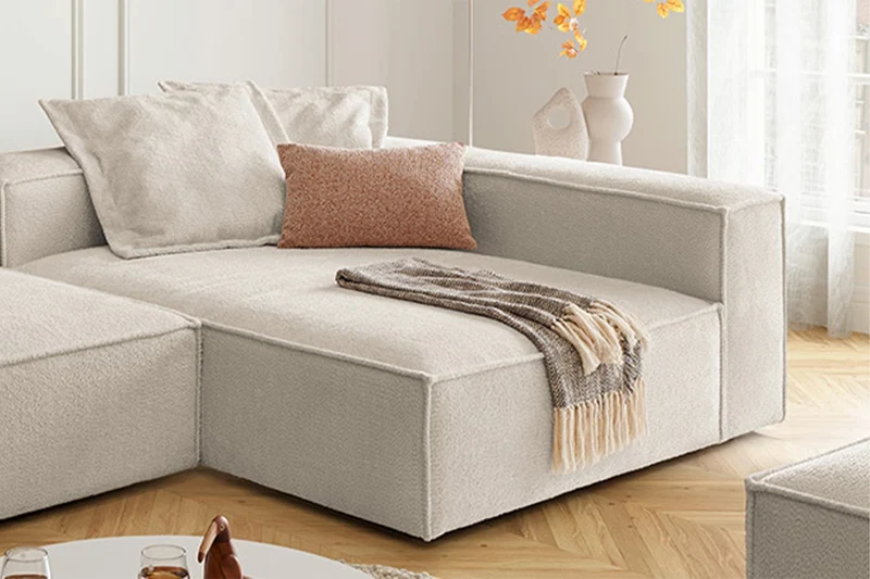 KAWOLA Sofa CARMO Ecksofa Stoff weiß