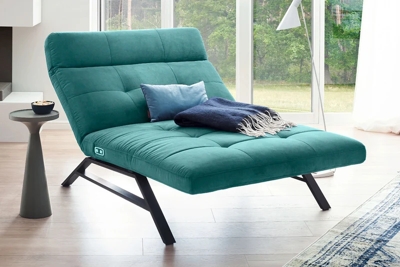 KAWOLA Doppelliege AMERIVA Relaxliege Maxi Velvet smaragd