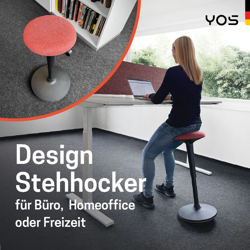 YOS S1 ergonomischer Bürohocker | Stehhocker | Pendelhocker