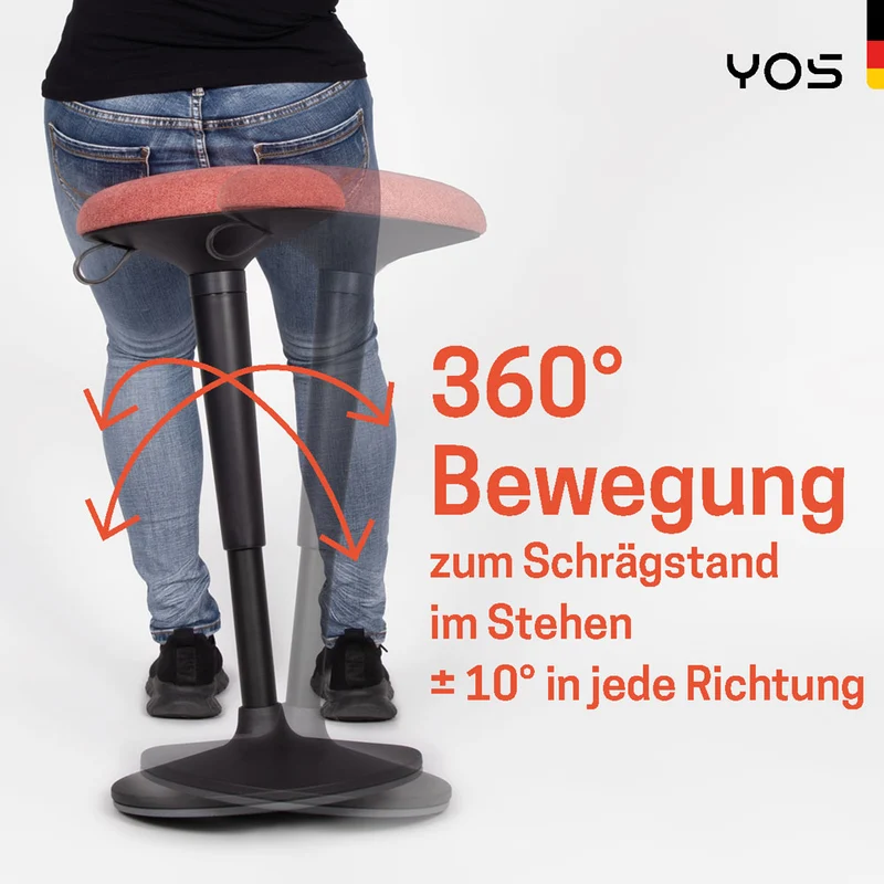 YOS S1 ergonomischer Bürohocker | Stehhocker | Pendelhocker