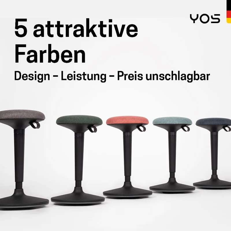 YOS S1 ergonomischer Bürohocker | Stehhocker | Pendelhocker