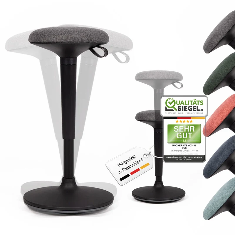 YOS S1 ergonomischer Bürohocker | Stehhocker | Pendelhocker