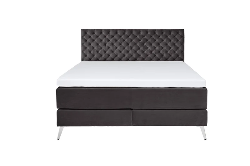 KAWOLA Bett SINDAR Boxspringbett Stoff anthrazit