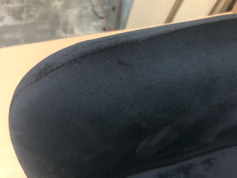 B-Ware KAWOLA Sessel MINGO Velvet schwarz