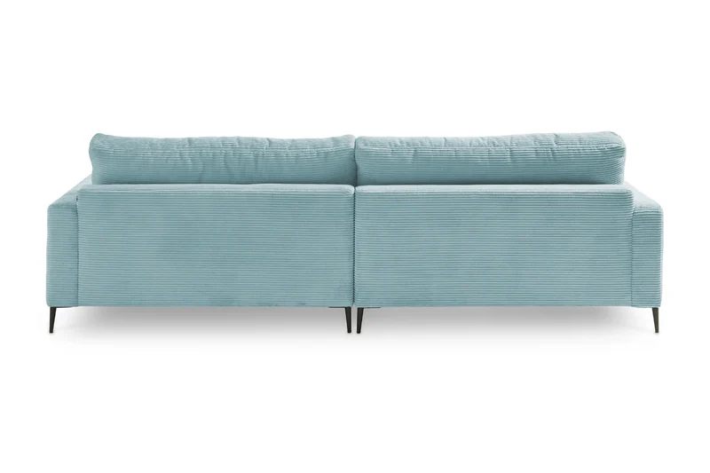 KAWOLA Ecksofa CARA Sofa Cord hellblau