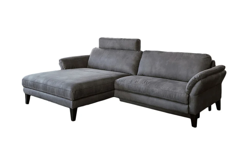 KAWOLA Sofa MALTA Ecksofa Stoff grau