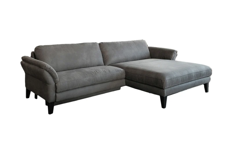 KAWOLA Sofa MALTA Ecksofa Stoff grau