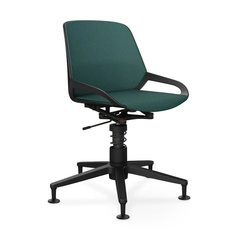 Aeris Numo Task mit Gleiter | Feder | Voll gepolstert - Recyceltes Polyester Cura | Gestellfarbe: Schwarz