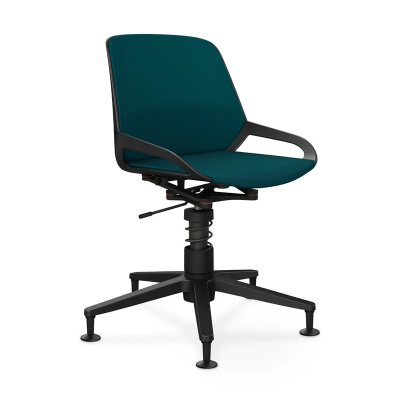Aeris Numo Task mit Gleiter | Feder | Voll gepolstert - Recyceltes Polyester Cura | Gestellfarbe: Schwarz