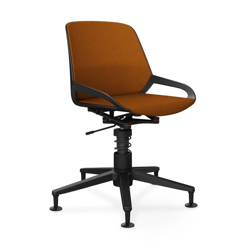 Aeris Numo Task mit Gleiter | Feder | Voll gepolstert - Recyceltes Polyester Cura | Gestellfarbe: Schwarz