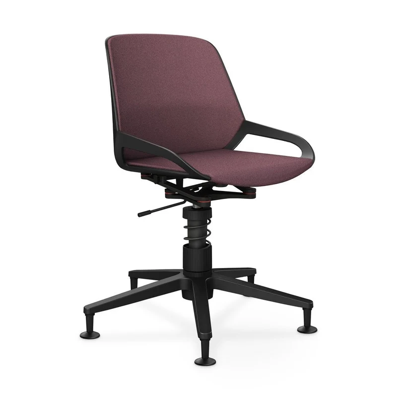Aeris Numo Task mit Gleiter | Feder | Voll gepolstert - Recyceltes Polyester Cura | Gestellfarbe: Schwarz