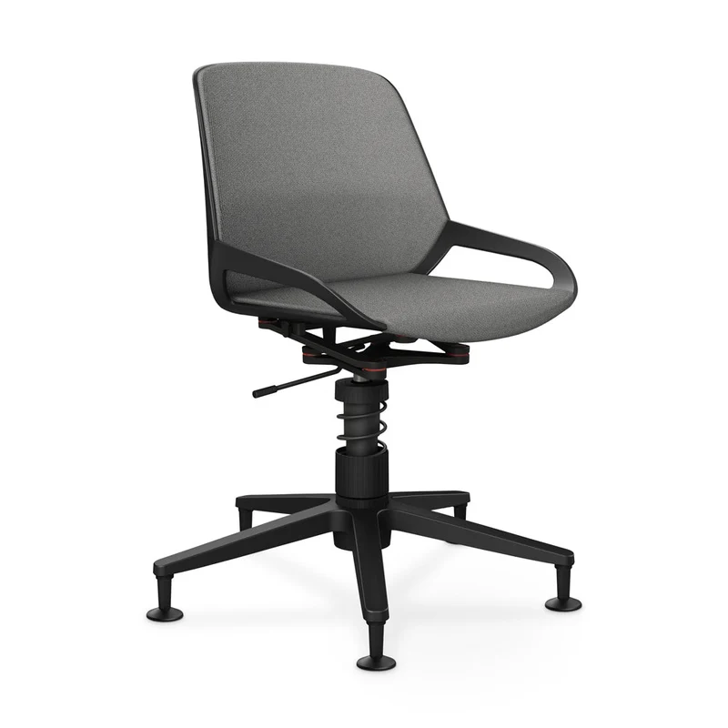 Aeris Numo Task mit Gleiter | Feder | Voll gepolstert - Recyceltes Polyester Cura | Gestellfarbe: Schwarz