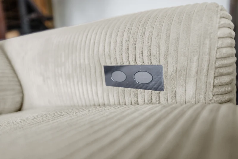 KAWOLA Sofa LAISKA Ecksofa Cord cremeweiß