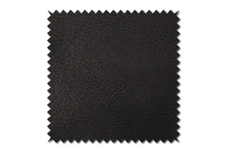 KAWOLA Sofa CELESTE 4-Sitzer mit Hocker Lederfaserstoff schwarz