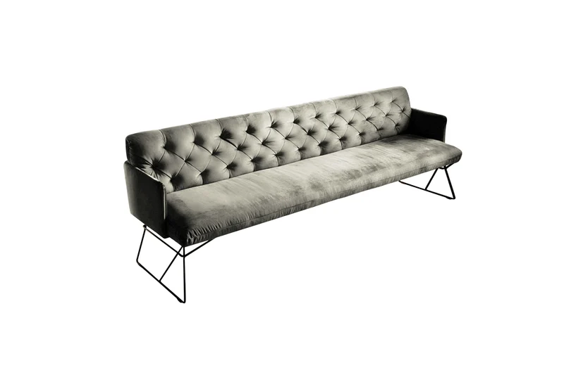 KAWOLA Esszimmerbank CHARME Velvet silber
