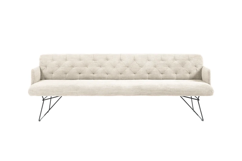 KAWOLA Esszimmerbank CHARME Cord cremeweiß