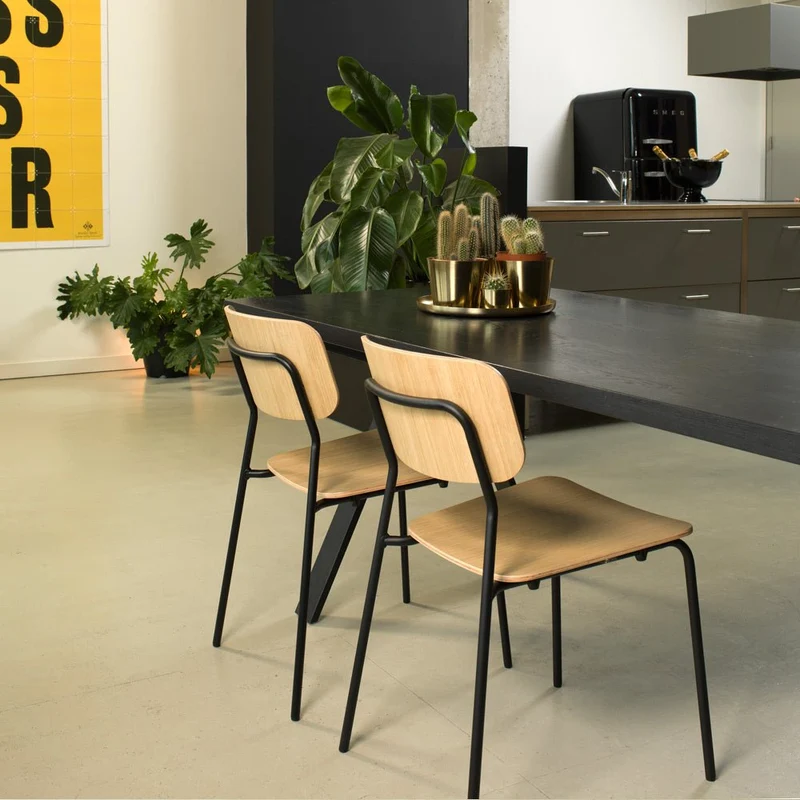 Stapelstuhl | Designerstuhl | Besucherstuhl | Holzschale Eiche hell