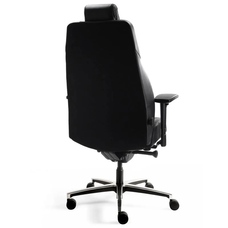 24-Stunden Stuhl - Ergonomischer Bürostuhl Stoff - Leder Schwarz - bis 200 KG