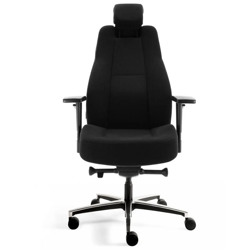 24-Stunden Stuhl - Ergonomischer Bürostuhl Stoff Mirage Schwarz - bis 200 KG