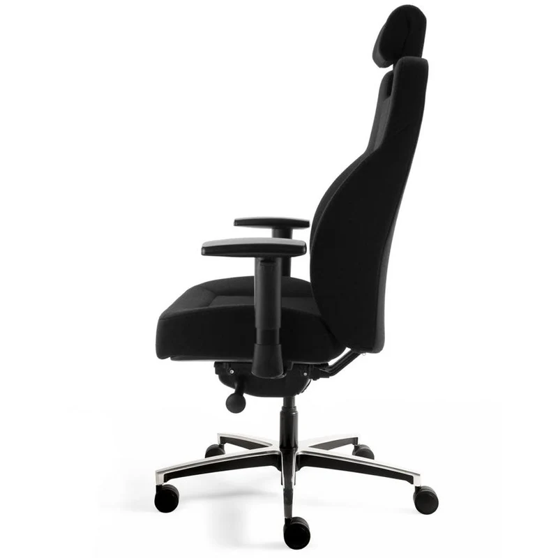 24-Stunden Stuhl - Ergonomischer Bürostuhl Stoff Mirage Schwarz - bis 200 KG