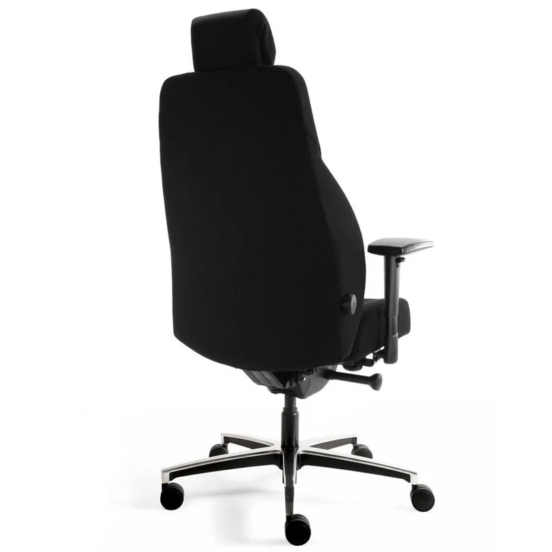 24-Stunden Stuhl - Ergonomischer Bürostuhl Stoff Mirage Schwarz - bis 200 KG